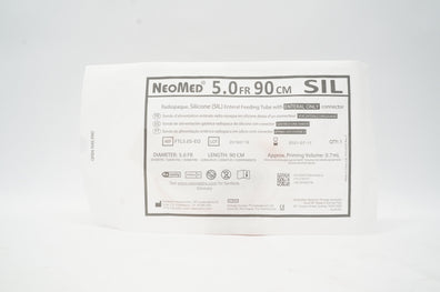 NeoMed FTL5.0S-EO Radiopaque, Silicone Enteral Feeding Tube 5.0Fr x 90cm, 0.7mL